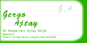 gergo ajtay business card