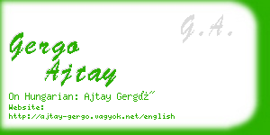 gergo ajtay business card